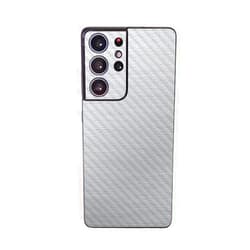 MIGHTY SKINS MightySkins Carbon Fiber Skin Compatible with Samsung Galaxy S21 Ultra - Cold Steel | Protective, Durable Textured Carbon Fiber Finish | Easy to Apply, Remove, and Change Styles | Made in The USA