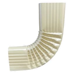 Gutterworks Mfg Inc. Rain Gutter Components 90 Degree Aluminum Downspout Gutter Elbow Style B, 2x3 Inches, Classic Cream, Made in Iowa U.S.A.