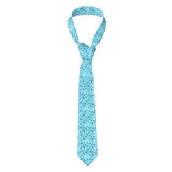 KeuLeN Mens Novelty Necktie Grunge Ice Hockey Blue Tie Weddings Neck Tie For Men