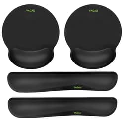 VAGAU Comfy Mee Premium Memory Foam Keyboard and Mouse Wrist Rest Pads Set- for Comfortable Typing &Wrist Pain Relief (Pack of 2)