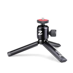 Zeadio Metal Mini Tripod + Ball Head Mount, with 1/4 Inch Screw Desktop Tabletop Stand Tripod, Fits for Smooth 4, Osmo Mobile, Vimble 2, Gimbal Handle Grip Stabilizer and All Cameras