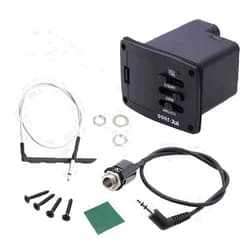 TUOREN Ukulele Pickup with Preamp UK-2000 2-Band EQ Equalizer Ukulele Piezo Pickup Violin Pickup and Preamp Tuner System 1 Set