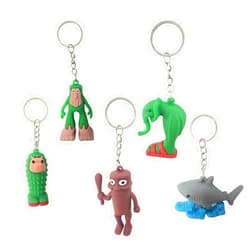 ANNSIXMARK 5 PC Tralalero Tralala, Tung Tung Tung Sahur Brainrot, Italian Brainrot Meme Shark Figures keychain, Shark in Sneakers keyring