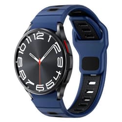 LEIXIUER Rugged Silicone Band for Samsung Galaxy Watch 7 6 5 4 FE Band 40mm 44mm/Galaxy Watch 6 Classic 47mm 43mm/Watch 4 Classic 46mm 42mm Men Women, Two-tone No Gap Sport Bands for Samsung Watch 5 Pro 45mm