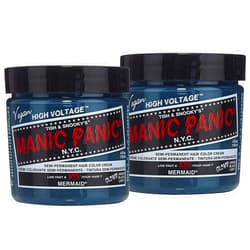 MANIC PANIC Classic Mermaid Semi Permanent Hair Color - Neon Ocean Blue Hair Dye for Women & Men That Lasts 4-6 Weeks - Vegan, Ammonia & Cruelty-Free - Create & Mix Custom Shades (4oz / 2pk)