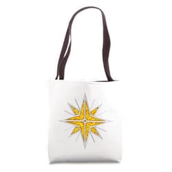 Magic symbols signs and runes by Anne Mathiasz Star of the elves, elves coat of arms, crest, badge, fantasy Tote Bag