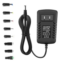 Arkare 5V 3A Power Supply Adapter 15W AC/DC 5V Power Cord AC 100V-240V to DC 5 Volt Power Supply 3Amp 2A 1A 500mA for 5V LED Lights Security Camera HDMI TV Box Raspberry Pi USB Type C with 8TIPS