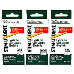 Stim-U-Dent Original, The Un-Plastic Plaque Removers, Mint-Flavored, 200 Count Box (Pack of 3. 600 picks total.)