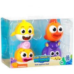 WowWee Pinkfong Baby Shark Bath Squirt Toy - 4 Count (Pack of 1) Assorted
