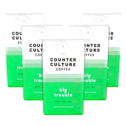 Counter Culture Coffee - Big Trouble Blend - Whole Bean Coffee - Freshly Roasted Coffee Beans - Medium Dark Roast - Nutty, Caramel, Chocolate Flavors - Multi Pack - Five 12 Ounce Bags