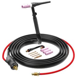 ARCCAPTAIN TIG Welding Gun, WP-17V Argon TIG Torch with 13FT Red Air Hose and 35-50mm Connector, Lift Tig Torch 150amp with 13FT Cable for ARCCAPTAIN ARC200, MIG200, MIG250, ARC205 Pro and MIG205 Pro