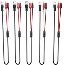 Clyxgs BNC Double Alligator Clip Test Cable Probe Lead Oscilloscope Test, Oscilloscope Probes BNC to Alligator Clip 92cm/36.2in (5pcs）