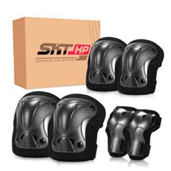 SKT HP Protective Gear for Adults, Knee Pads Elbow Pads Wrist Guards for Inline Skating Biking Skateboarding