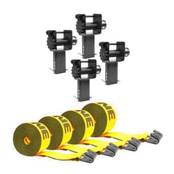 Mytee Products Stake Pocket Winch & Winch Straps Kit - 4 Pack Kinedyne 4