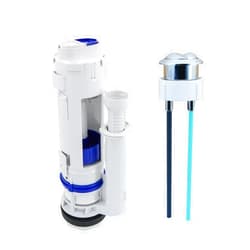 Lychee Light Dual Flush Valve & Push Button Replacement Parts and Assembly Fits Geberit & kohler Split Toilet Parts, with Top Push Button,Universal Toilet Tank Spare Kits White,2 Inches (11