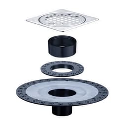 UNI-DRAIN Shower Floor Drain Kit with Vertical ABS 2 Inch Flange, Shower Drain Kit 4