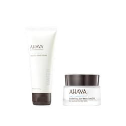 AHAVA Dead Sea Mineral Hand Cream and Essential Day Moisturizer Set