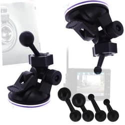 ISaddle for Garmin Dash Cam Mount - Suction Cup Holder for Garmin Dash Cam Mini/Mini 2/Min 3 30 35 45 46 55 56 65W 66W 67W X110 X210 X310/Speak Plus & for Garmin Nuvi Vehicle GPS Mount (4 Ball Head)