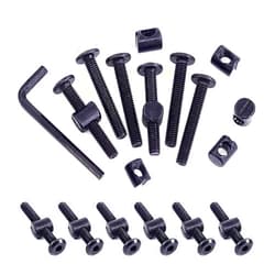 Swpeet 25Pcs Black M6 × 40mm Crib Hardware Screws, Hex Socket Head Cap Crib Baby Bed Bolt and Barrel Nuts with 1 x Allen Wrench Perfect for Furniture, Cots, Crib Screws (M6x40mm)