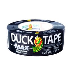 Duck Brand Max Strength Duct Tape, Black, 1-Roll Pack, 1.88 Inch x 35 Yards, 240867