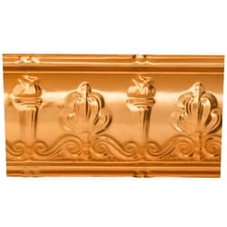 Great Lakes Tin Superior Copper Crown Molding - 6 inch Sample - Perfect for DIY and Home Renovation Projects - Easy to Install