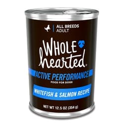 WholeHearted Active Performance White Fish & Salmon Recipe Wet Dog Food with Whole Grains, 12.5 oz., Case of 12