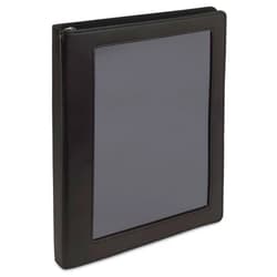 Samsill Professional Presentation 3 Ring Binder, View Binder with Clear Cover Sheet Window, 0.5 Inch Round Rings Hold 100 Sheets 8.5 x 11, Black