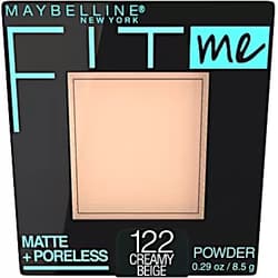 Maybelline New York Fit Me Matte + Poreless Pressed Face Powder Makeup, Creamy Beige, 0.28 Ounce, Pack of 1 122 CREAMY BEIGE