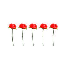 ZhangyiHot 5Pcs Red Folding Rose/Rose Appearing Magic Tricks Flower Appearing Close Up Stage Street Magic Accessories(ZS624)