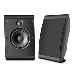 Polk Audio OWM3 Wall and Bookshelf Speakers | The Most High-Performance Versatile Loudspeaker | Paintable Grilles (Pair, Black)