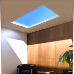 Empowline Smart Blue Sky Light Ceiling Lamp, Clear Sky Light, Sunlight Lamp, Natural Light Skylight, Zigbee Intelligent Ecosystem, Simulate a Sunlight Irradiation Room, Living Room, Office (1x2FT CUT)