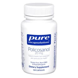 Pure Encapsulations Policosanol 20 mg | Hypoallergenic Supplement Supports Healthy Lipid Metabolism and Cardiovascular Function | 120 Capsules