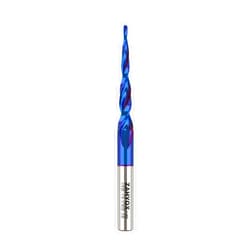 Zahyox 3D Carving Tapered Angle Ball Nose CNC Bit, 3.6 Degree NACO Coated Solid Carbide Router Bit, 1/16