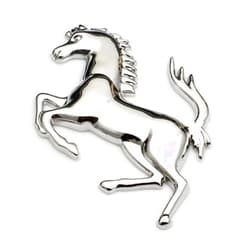 SZJSRD for Ferrari Car Metal Sticker Bull Self-Adhesive 3D Emblem Badge Decal Exterior Protection Stickers Modification Decorative Accessories,Black-A