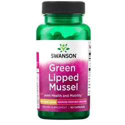 Swanson Green Lipped Mussel (Freeze-Dried) - New Zealand Joint Health & Mobility Supplement - Natural Formula May Support Heart Health & Digestive Function - (60 Capsules, 500mg Each)