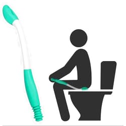 YMMMY ROSE Toilet Tissue Aids Silicone 16'' Long Reach Wipe Buddy Self Assist Wipe Toilet Aid Tools Butt Wiper Helper Wand Bottom Buddy Wiping Aid for Senoir Pregnant