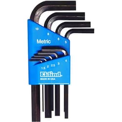 Eklind Tool EKLIND 10509 Hex-L Key allen wrench - 9pc set Metric MM sizes 1.5-10 Short series
