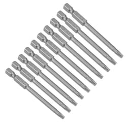 uxcell 10 Pcs T20 Magnetic Torx Screwdriver Bits, 1/4 Inch Hex Shank 3-inch Length S2 Power Tool