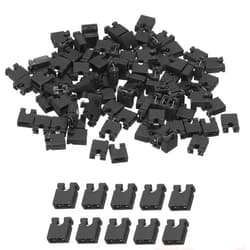 California JOS 100pcs California JOS 2.54mm Black Jumper Caps Standard Circuit Board Jumper Cap Shunts Short Circuit Connection Pin Blocks