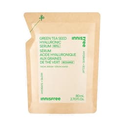 innisfree Green Tea Seed Hyaluronic Serum Refill with Panthenol and Niacinamide, Korean Face Serum for Hydration and Glow