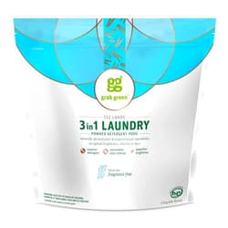 Grab Green 3-in-1 Laundry Detergent Pods, 132 Count, Fragrance Free, Plant and Mineral Based, Superior Cleaning Power, Stain Remover, Brightens Clothes