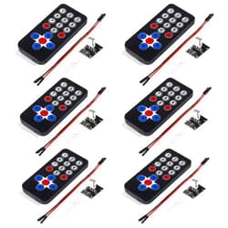 DWEII 6 Sets Infrared IR Wireless Remote Control Module Kits DIY Kit HX1838 for Arduino Raspberry Pi