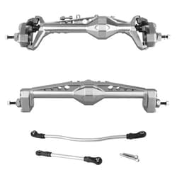 Pothyes Full CNC Machined F9 Portal Front Rear Axle with Adjustable Link Mount for 1/10 RC Crawler Capra Gmade R1 Rock Buggy LCG Cheater Rigs 1.9 UTB Shafty (titanium)