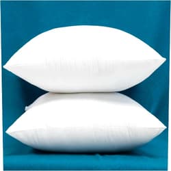 Warmwithann Set of 2 100% Cotton Fabric Plump Throw Pillow Inserts, Down Alternative Decorative Couch Pillow Inserts, 18 X 18 Inches