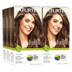Naturtint 5G Light Golden Chestnut Permanent Hair Color (Pack of 6), Ammonia Free, Vegan, Cruelty Free, up to 100% Gray Coverage, Long Lasting Results (Packaging may vary)