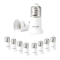 DiCUNO E26 to E26 3CM/1.2 Inch Socket Extender, E26 to E26 Lamp Bulb Socket Extension, Lamp Holder Adapter, 10-Pack
