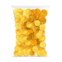 The Snackery, Large Kennedy Half Dollar Gold Foil Coins, 180 Pieces Individually Wrapped, Milk Chocolatey Coins (2 lb)