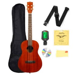 Kala MK-B Makala Baritone Ukulele Bundle with Gig Bag, Tuner, Strap, Aquila Strings, Online Lessons, Austin Bazaar Instructional DVD, and Polishing Cloth