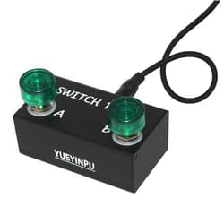 Yueyinpu Dual Switch Pedal for Guitar Effect Pedal With TRS Cable (Latch Dual Switch)