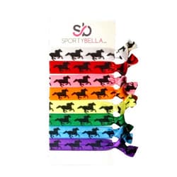 Infinity Collection Multi Colored Horse Hair Accessories, Cowgirl Elastics Set, No Crease Hair Ties, Gift for Equestrian